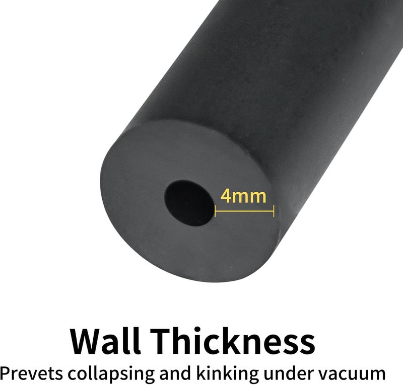 Unicaravan Silicone Vacuum Hose Kit 3.3FT 6PCS Vacuum Lines Automotive Kit 1/8" 5/32" 3/16" 1/4" 5/16" 3/8" With Clamps,Tube Cutter,Screwdriver,Matte Black Tubing, Automotive Marine & Industrial Use - Image 4
